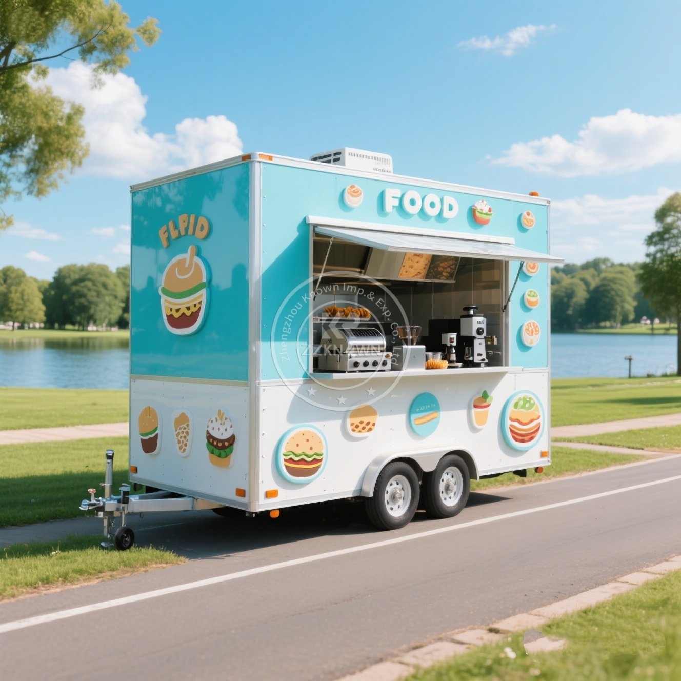 Coffee Van Equipment - Camión de remolque de comida, helado,