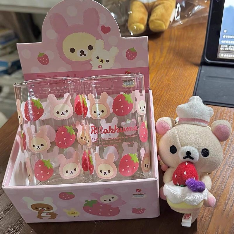 Espresso Shot Glass - Taza de vidrio Rilakkuma, taza transparente