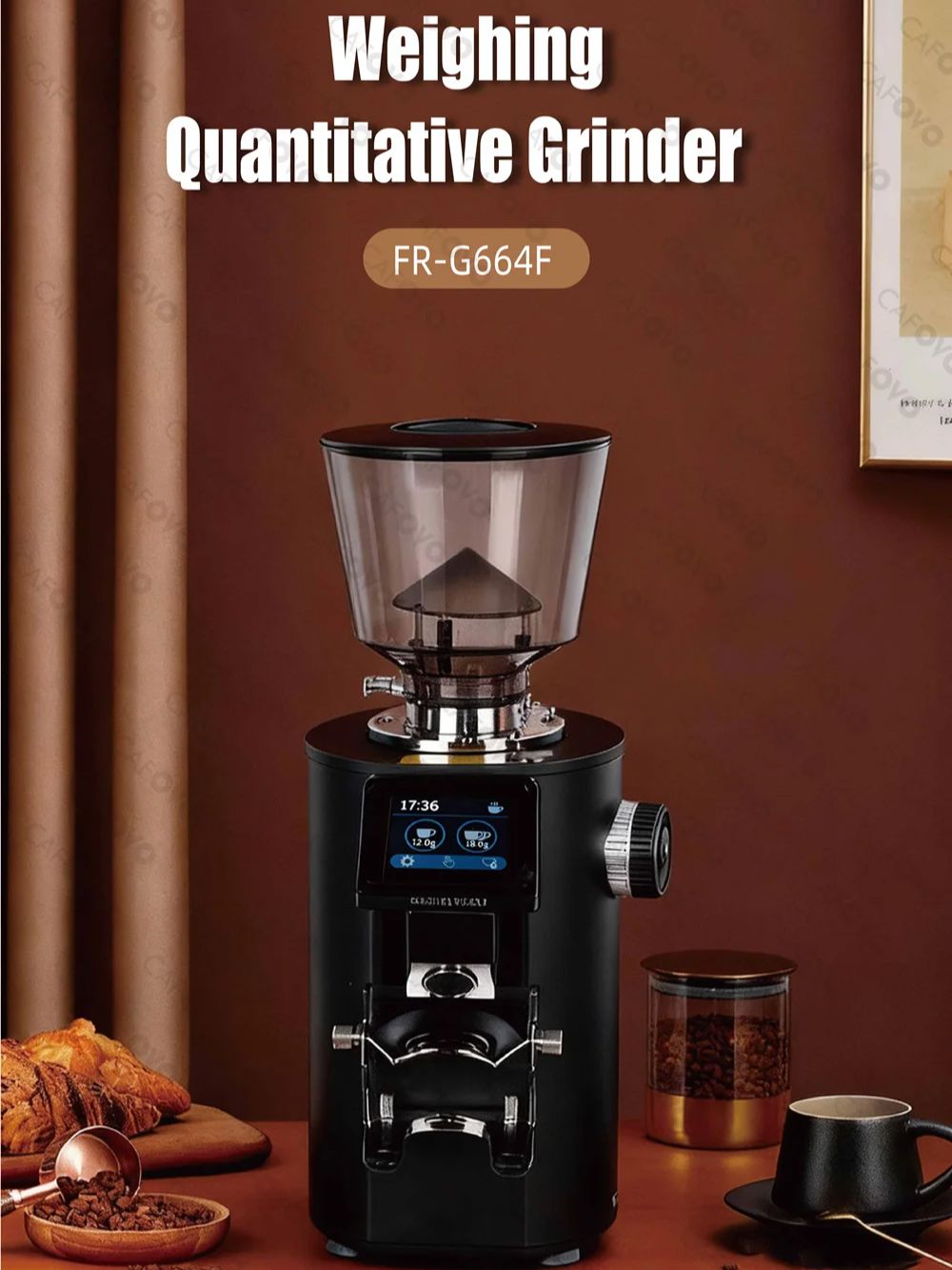 CAFOVO G664F molinillo de café - Coffee Grinder Burr Flat reseña y precio