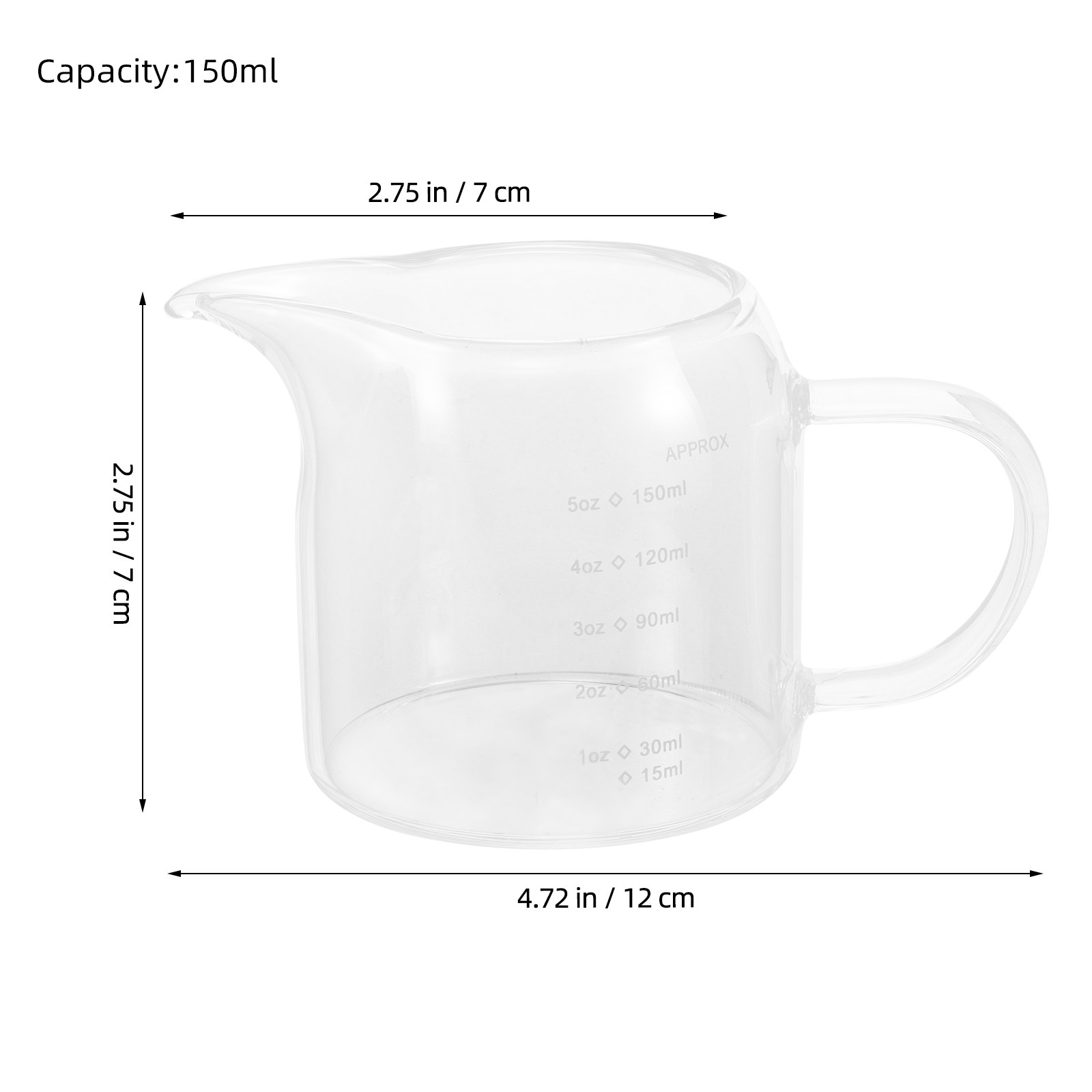 Taza medidora de vidrio de 150 - Espresso Shot Glass reseña y precio